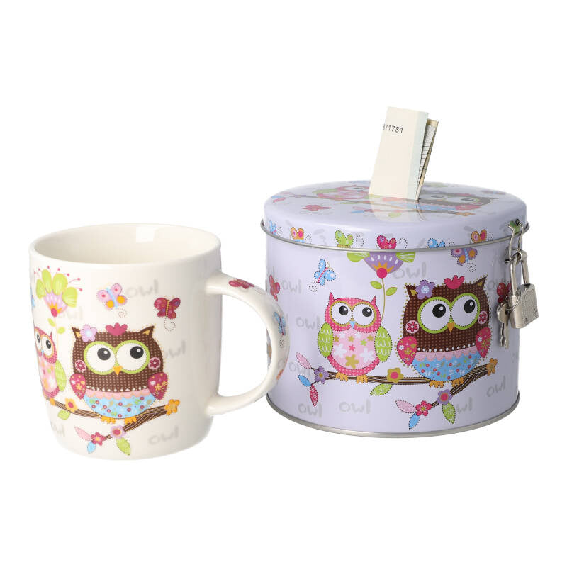 Owl Mug with Piggy Bank