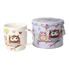 Owl Mug with Piggy Bank